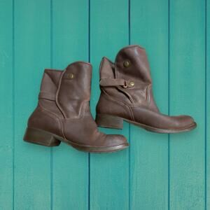 Baretraps Hobson Brown Faux Leather Fur Lined Boots Size 6